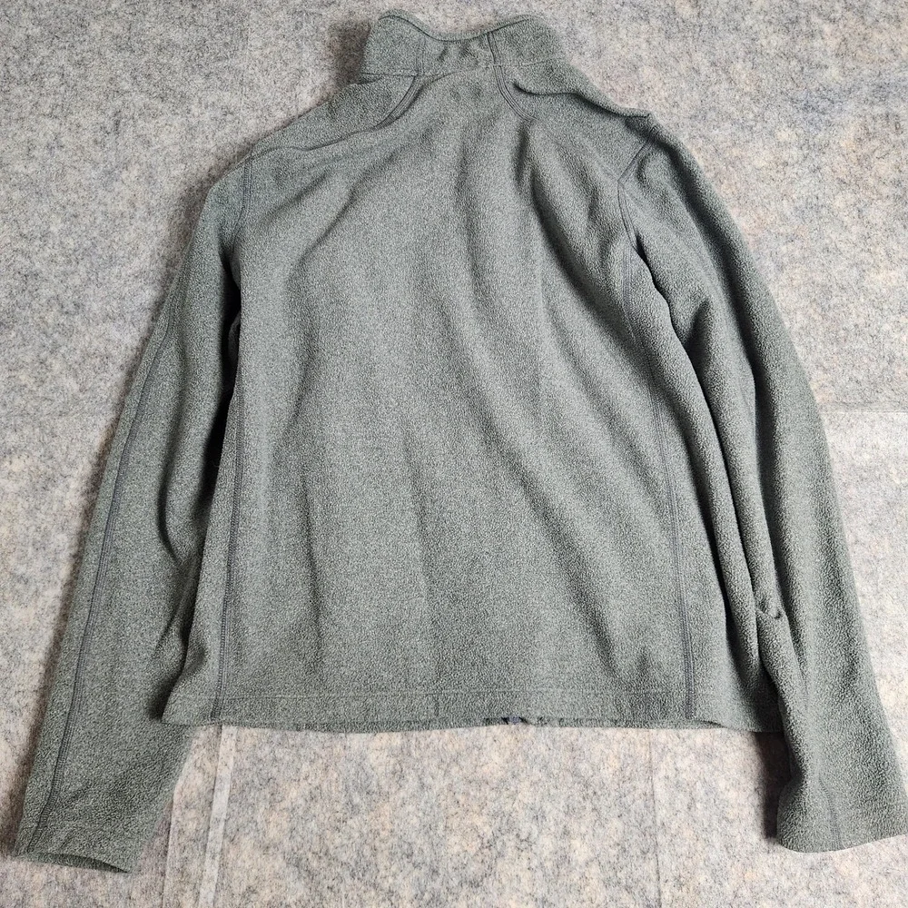 LL Bean Trail Fleece Full Zip Jacket Men M Gray Slightly Fitted Long Sleeve Hike